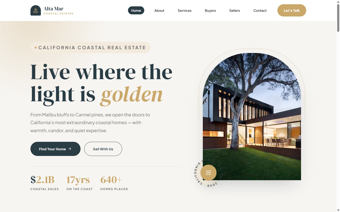 California Luxury template preview