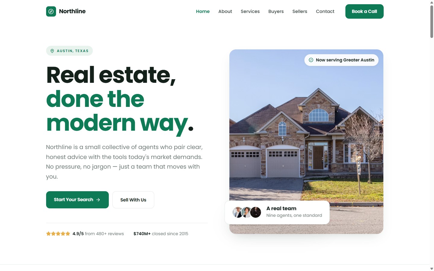 Northline Realty template preview